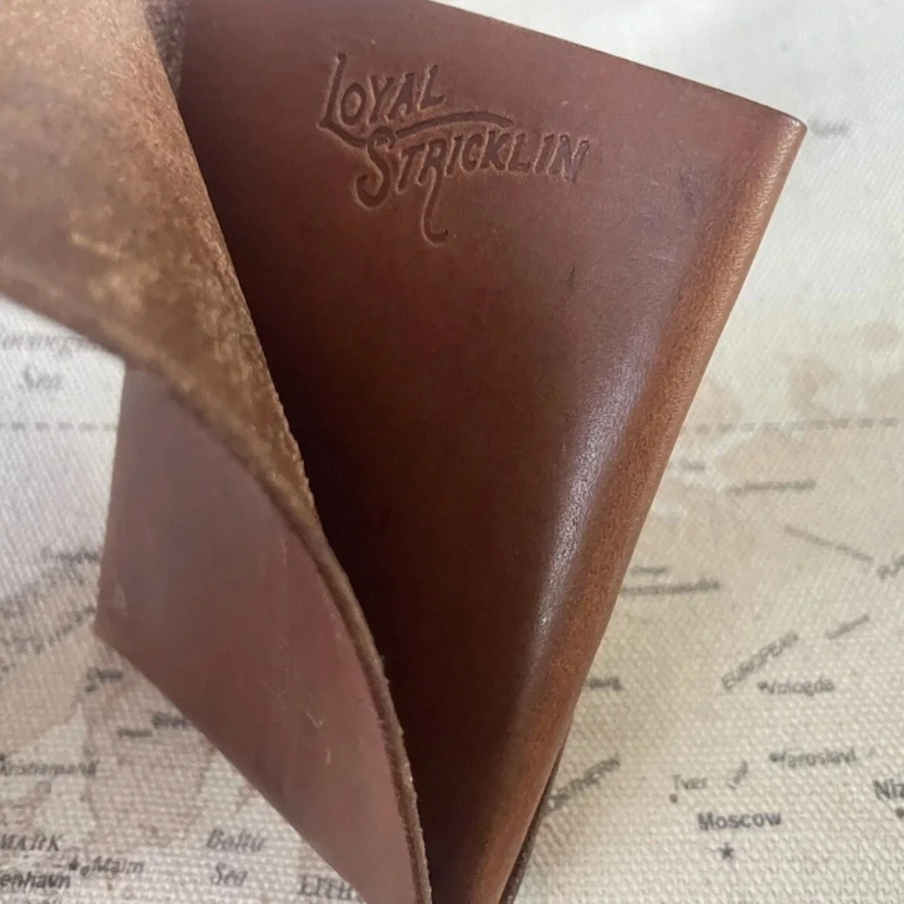 Loyal Stricklin The Johnny Wallet Tobacco Minimalist Leather Card Cash Holder